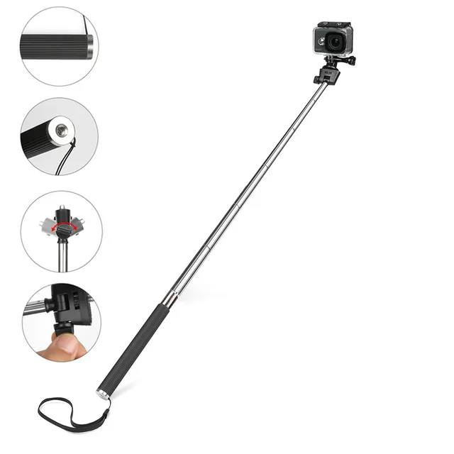 Selfie Stick Self-timer Artifact Handheld Telescopic Bracket Adapter Edge Monopod Selfie Stick For Gopro Action Camera