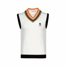 Новая мужская метка с черепом Lona жилет гольф без рукавов свитер гольф спорт осень зима вязаная рубашка сохраняет тепло