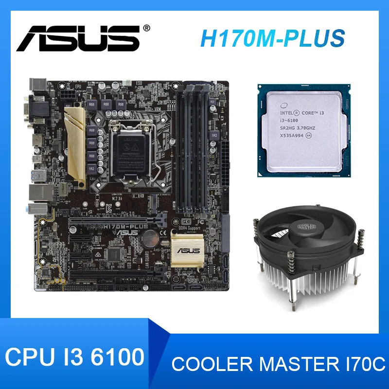 Материнская плата MSI H170M-PLUS для настольного компьютера LGA 1151 DDR4 ram 64GB Intel H170 с