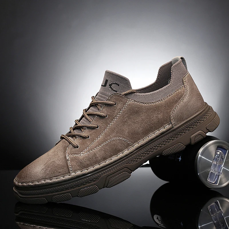 Discount Sneakers Men Shoes Vintage Casual Footwear Suede Male Fashion Lace-Up Lightweight Solid bVnqQ5k6O