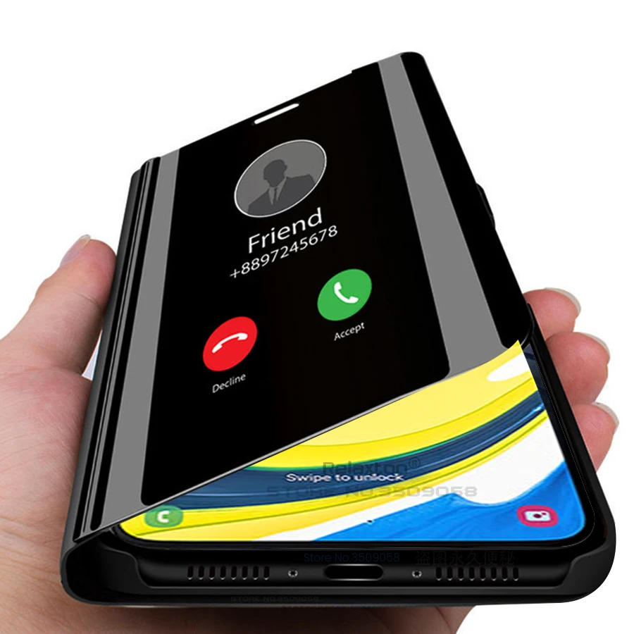 

mirror flip case for samsung a80 coque cover for samsung galaxy a10 a20 a20e a30 a40 a40s a50 a60 a70 a80 a90 2019 stand case