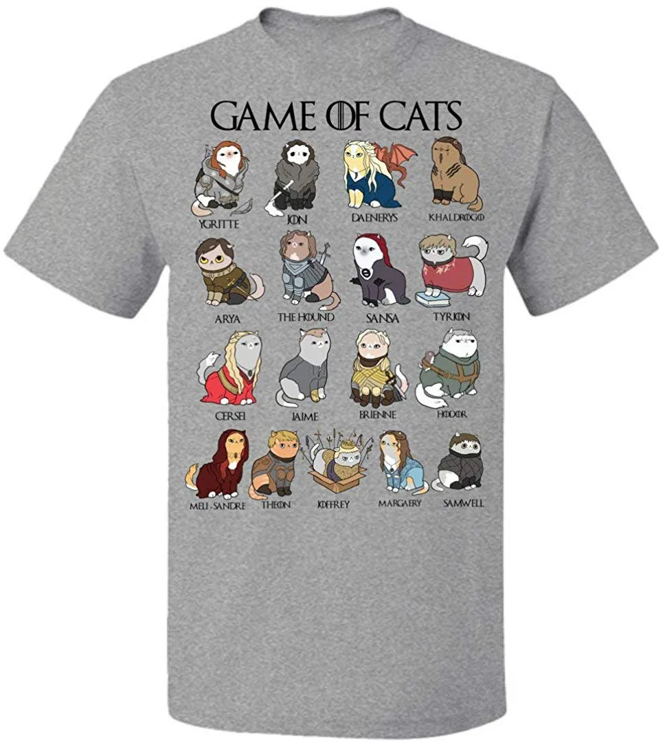 

Game Of Cats Game Of Thrones T Shirt Men Women For Women Loves Cats Up To 5XL Short-sleeved TEE Shirt