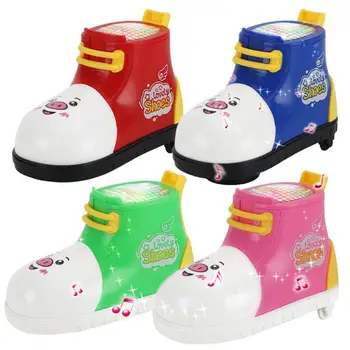 

Toy Shoes Electric Toy Caster Shoes Toys Glowing Novelty Creative Children's Toy Luminous Toys Halloween Xmas Gifts For Kid Baby