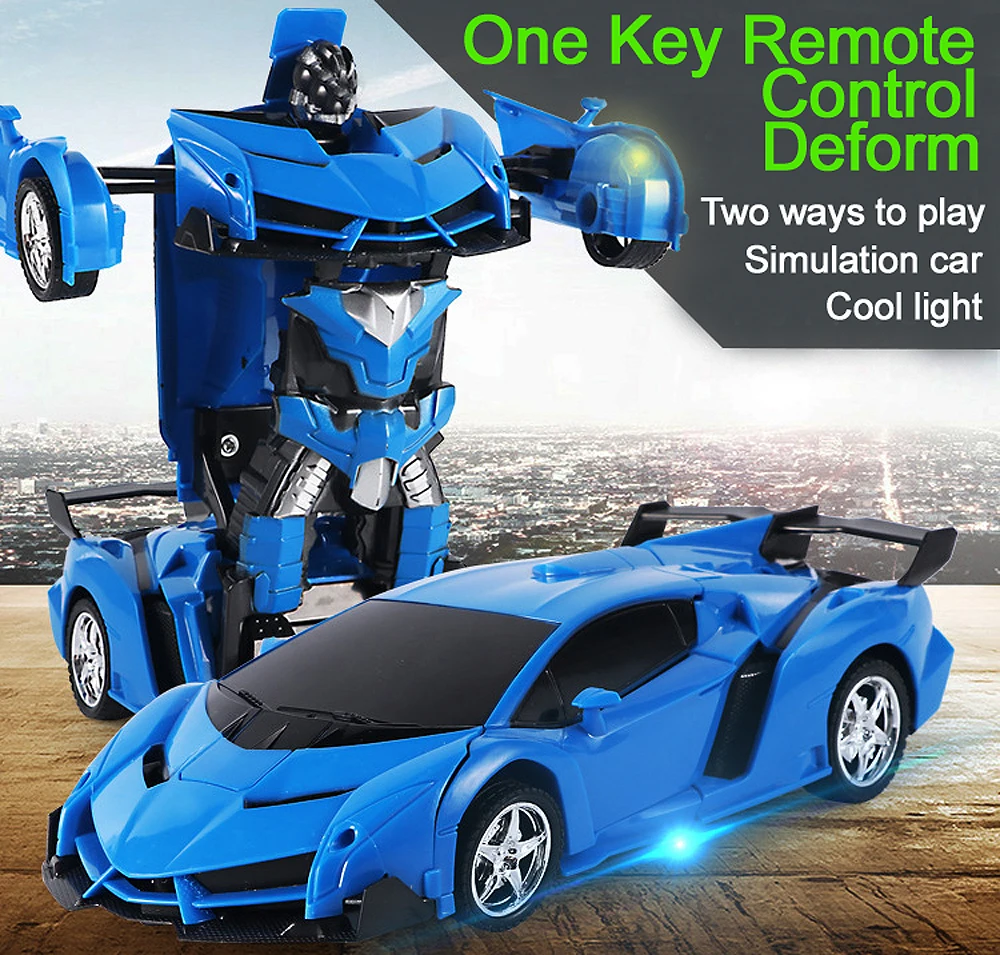 RC Car 24 styles Robots Toys Transformation Robots Sports Vehicle Model  Remote Cool Deformation Car Kids Toys Gifts For Boys remote control car
