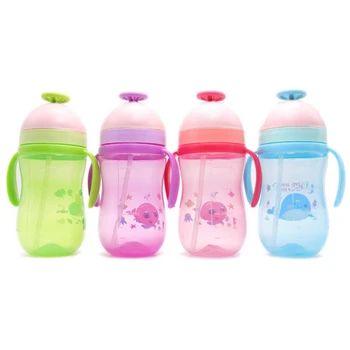 

500ML Children Drinking Water Bottle Feeding Sippy Cups With Handle Kids Drop-proof Straw Water Cup Student Portable Cartoon2