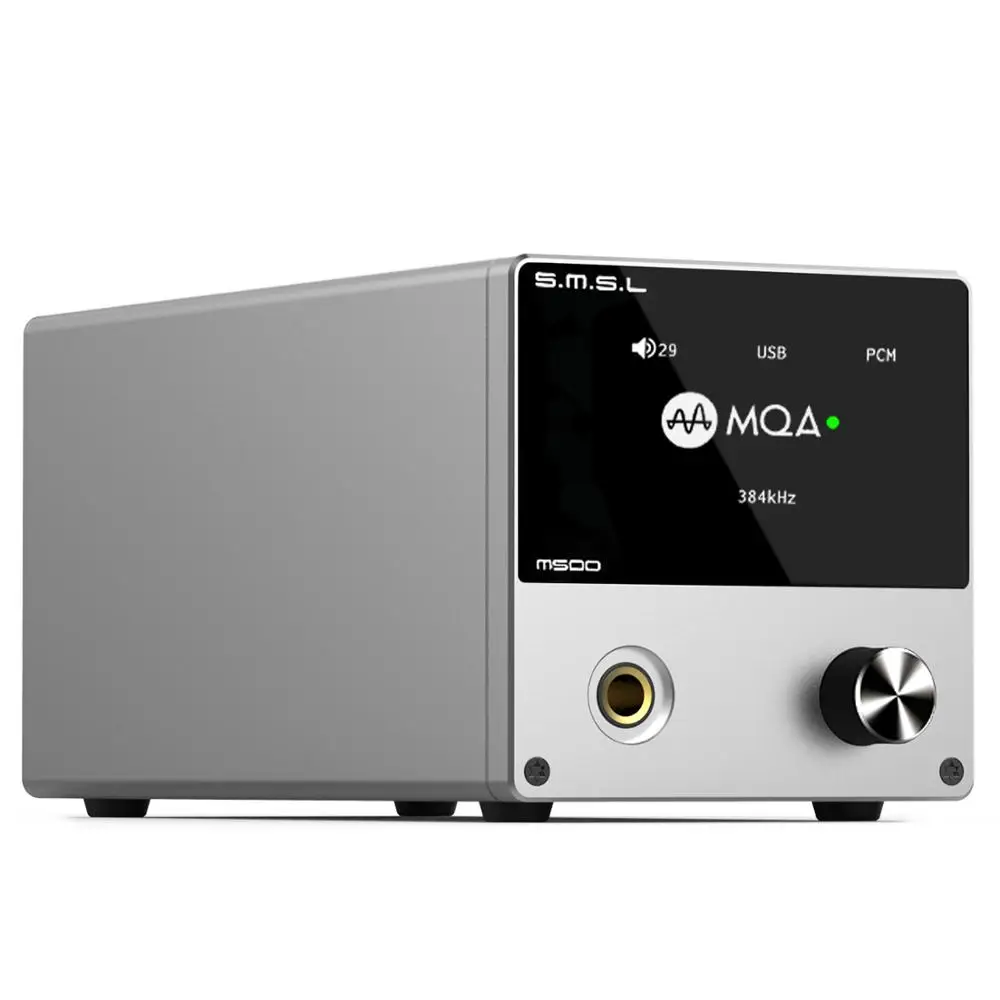 Silver SMSL M500 MQA ES9038PRO ES9311 XMOS XU-208 32bit 768 кГц DSD512 привет-res аудио усилитель наушников DAC - Цвет: Silver