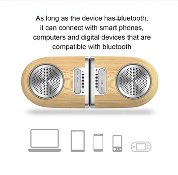 

D10 Bluetooth Speaker Wooden 3.7 1000mAH Waterproof Audio Portable Speaker Outdoor subwoofer bluetooth Speaker Wireless Soundbar