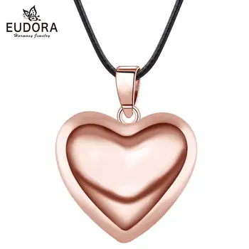

Eudora 20mm Heart bell Mom baby Rose gold Harmony Bola Ball Angel Caller Pregnancy Pendant Necklace for Women Jewelry B254