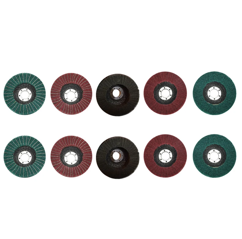 10Pcs Scouring Pad Flap Polishing Wheel Grinding Wheel Scouring Pad