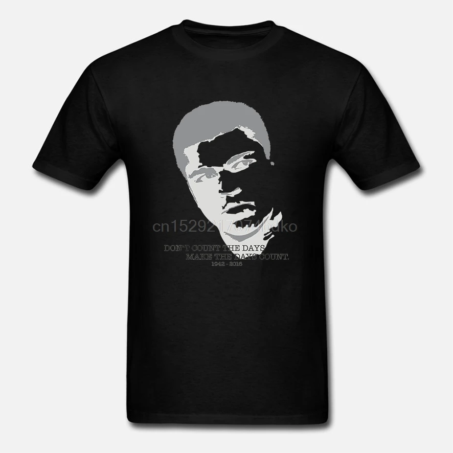 Рубашка Muhammad Ali-Dont Count The Days-самый большой из всех времён RIP Memorial | Мужская одежда