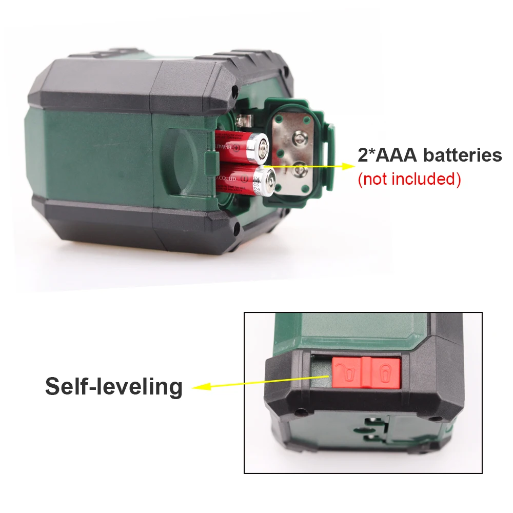 Billig [NEUE] Boebede Laser Ebene Rot Grün Strahl Selbst Nivellierung Horizontale und Vertikale Kreuz Linie Tragbare Mini level Meter