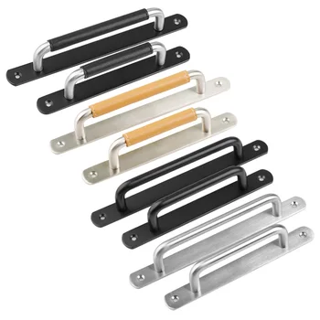 

Modern Minimalist Furniture Wardrobe Locker Handle Black Door Pull Stainless Steel Sliding Door Cabinet Door Handle Knob