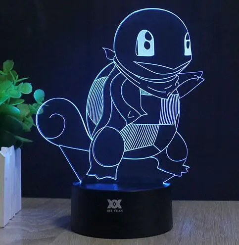 02 Пикачу 3D лампа Pokemon Go Eevee Dragonite красочный мультфильм светодиодный декоративный Настольный светильник USB Новинка ночные светильники детский подарок - Цвет: 02