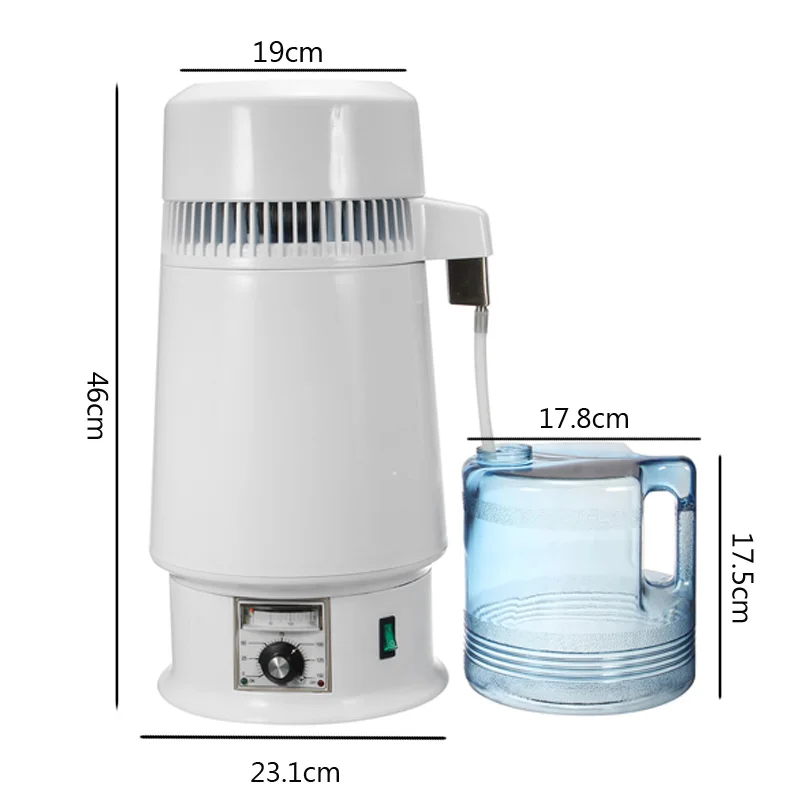 Многофункциональный 4L дистиллятор чистой воды фильтр из нержавеющей стали дистиллированная вода машина стоматологическая Дистилляция очиститель оборудования