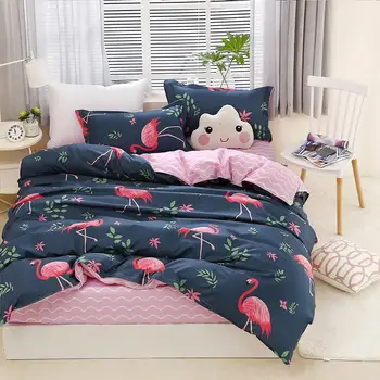 

flamingos Printing Duvet Cover Sets King Activity Bedding sets RU USA AU EU Size,Bed Linen Pillow Set Home Adult Children