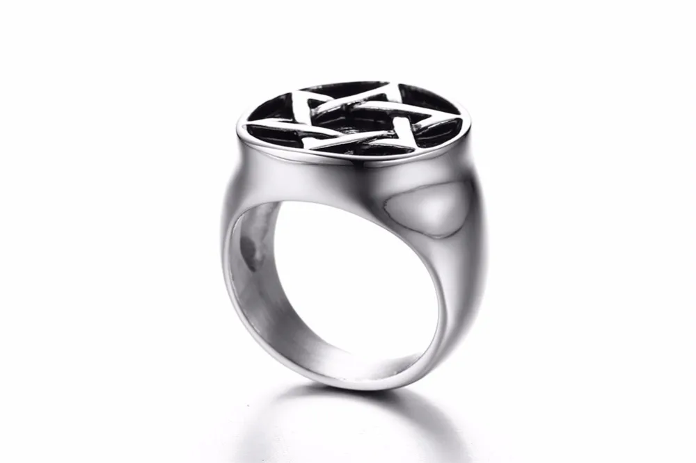 mprainbow STAR OF DAVID Signet Rings 16