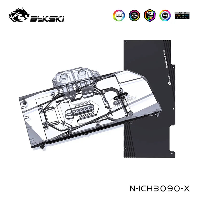 Водный охладитель Bykski для INNO3D Geforce RTX 3080/3080Ti 3090 GAMING X3 с охлаждением карты полностью