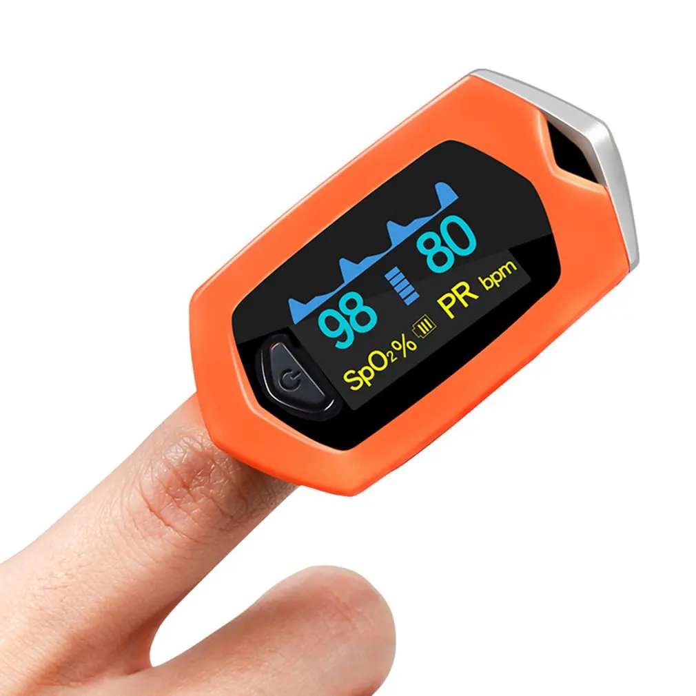 

Fingertip Pulse Oximeter Blood Oxygen Saturation Monitor USB Rechargeable Mini Lightweight LED Display Blood Pressure Tonometer