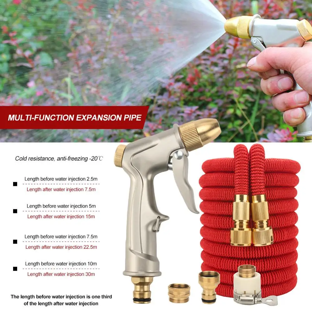 

Free shipping Garden Hose Expandable Magic Flexible Water Hose Outdoor Garden Watering High Pressure Car Washing Dropshipping