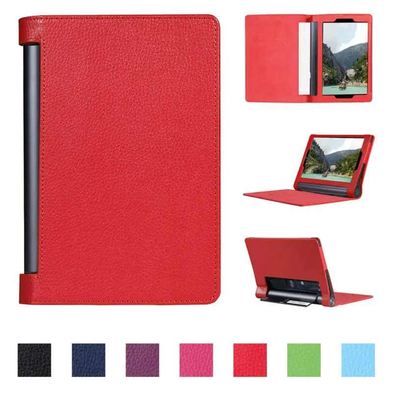 Тонкий чехол для планшета lenovo Yoga Tab 3 Pro 10,1 YT3-X90F/L/X из искусственной кожи, чехол-подставка для lenovo Yoga Tab 3 Plus 10,1 YT-X703L/F - Цвет: Красный