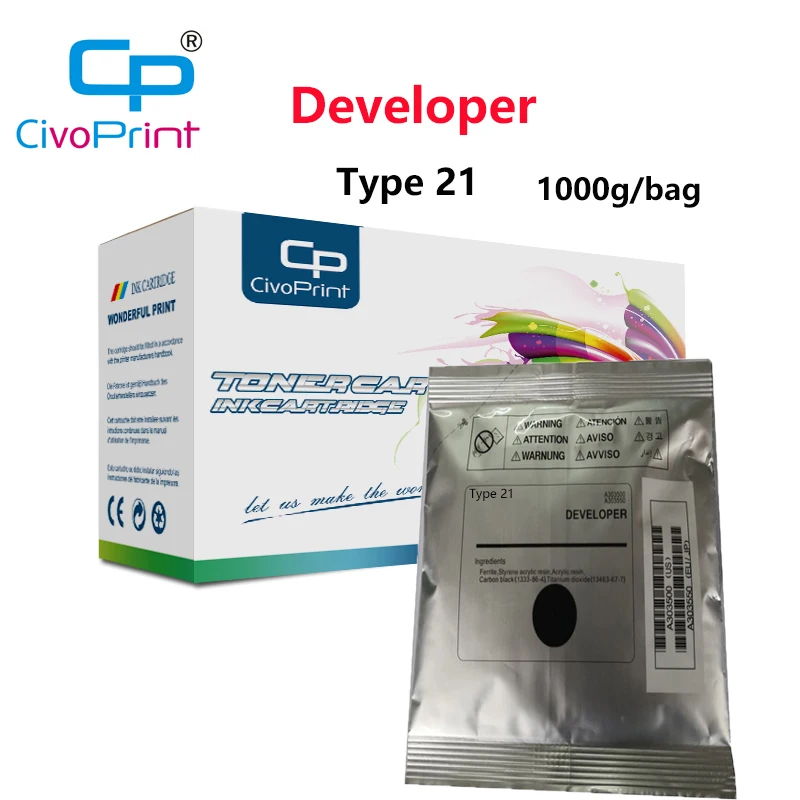 

Civoprint A2959640 1kg Black Developer Powder type 21 For Ricoh Aficio AF 1085 1105 2090 2105 compatible AF1085 AF1105 AF2090