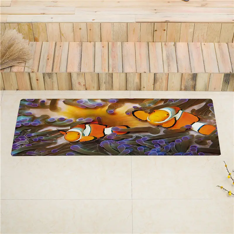 2 Clownfish гостиная диван длинные коврики коврик у входной двери ПВХ ванная комната коврики Открытый Коридор Спальня Коврик кухонный ковер - Цвет: 2