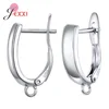 Boucles d'oreilles en argent Sterling 925, Design creux, fermoirs, résultats de bijoux, boucles d'oreilles pour femmes, accessoires géométriques DIY ► Photo 3/6