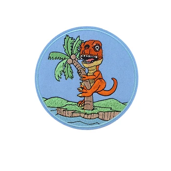 

20pcs/lot A4154 Patchfan Cartoon Dinosaur Badges Embroidery Patch Applique Diy Sew Decorative Iron Patches For Clothing Stickers