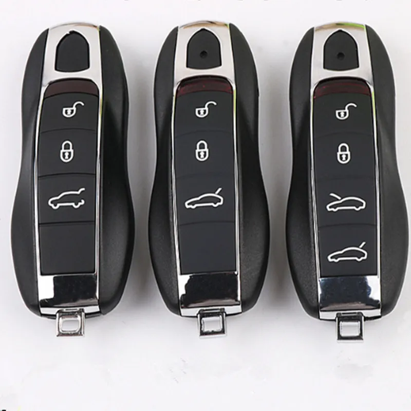 

DAKATU 3/4 Buttons Smart Remote Key Shell for Porsche 911 Panamera Cayenne Macan Replacement Smart Key Blank Cover with logo