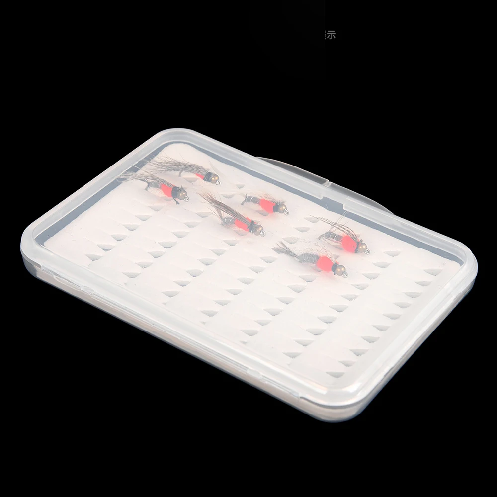 Boîte de rangement étanche transparente ultra-mince pour appâts de pêche à la mouche, étui de stockage pour leurres, truites et hameçons