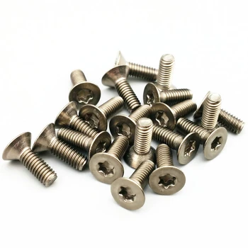 

Titanium Bolts M3 M1.6M2 M2.5 M4 M5 6 8 10 15 20mm Countersunk Torx Drive T5 T6 T8 T10 T20 Titanium Screws Ti Fastener 12pcs