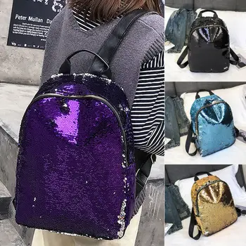 

New Arrival Women Ladies Sequin Backpack Waterproof Anti-Theft Rucksack School Shoulder Bags Large Capacity Sequin Backpack