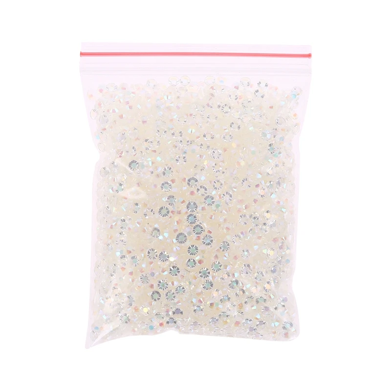 

5000pcs White Gradient Flat Back Gems Round Crystal Rhinestones for DIY Crafts Nail Art Clothes Shoes Bags