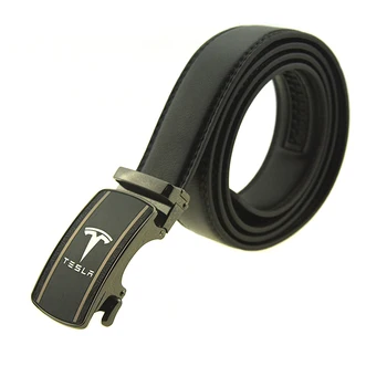 

2020 High Quality belt Men Belt Automatic Genuine Leather Luxury Black Belt Men's Belts Automatic Buckle For Tesla MODEL 3 S X