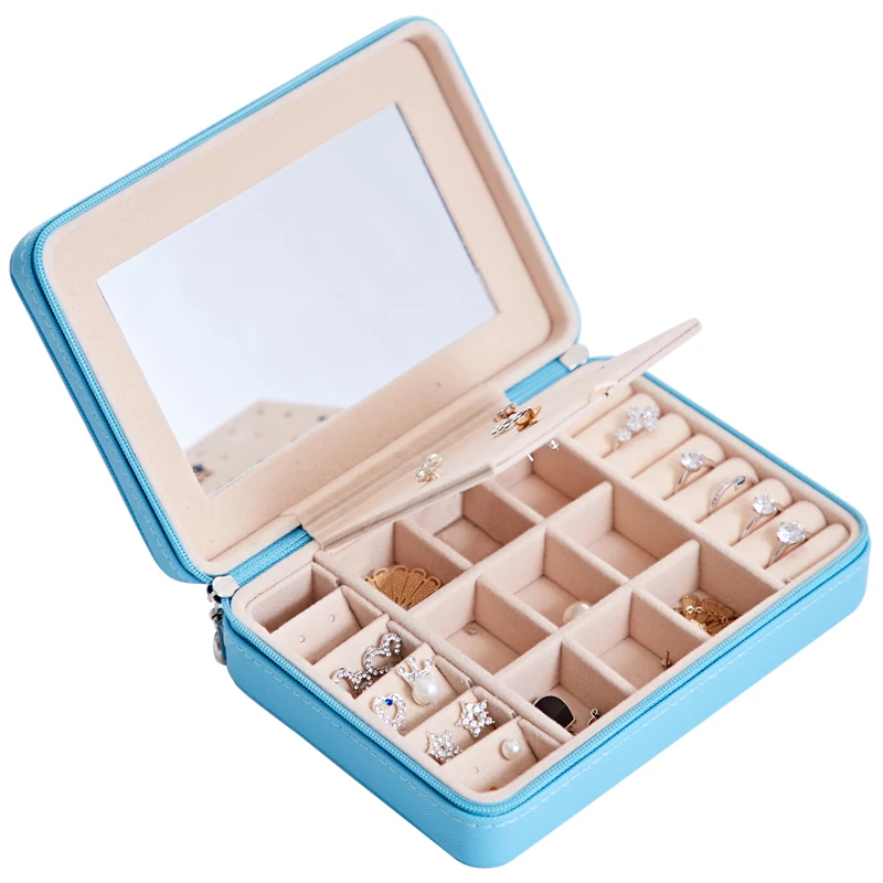 Jewelry Box Travel Comestic Jewelry Casket Organizer Makeup Lipstick Storage Box Beauty Container Necklace Birthday Gift