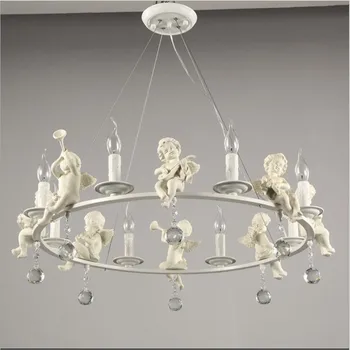

Modern resin Angel chandelier lighting led lamps living room dining room crystal chandelier E14 led lustre light chandeliers Z20