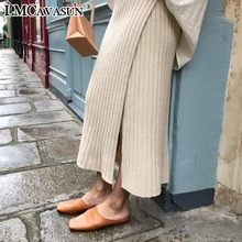 LMCAVASUN/летние туфли без задника на плоской подошве; женские сандалии; шлепанцы; женские туфли без застежки с острым носком; уличные тапочки; женские шлепанцы без задника