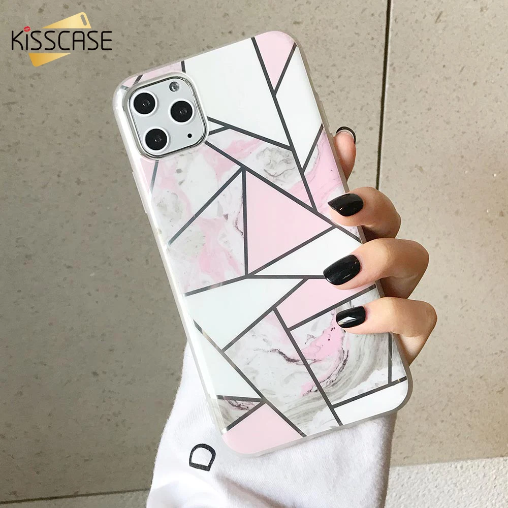 Мраморные Чехлы KISSCASE для iPhone 11 Pro Max глянцевый мягкий чехол-накладка 6 6S 7 8 Plus XS XR