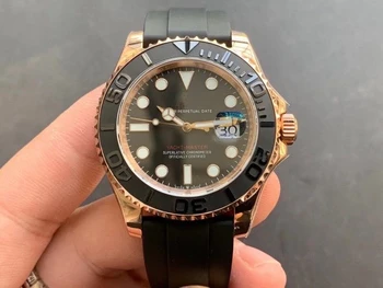 

top brand men's AAA luxury watch green GMT series ceramic gold rlx 40MM dial date strap automatic mechanical wristwatch