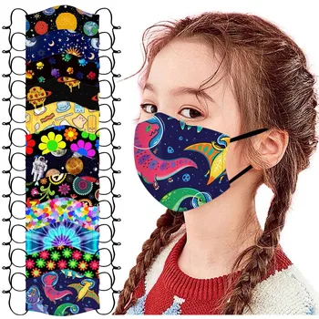 

12PCS Children's Cycling Face Cover Windproof Printed Mouth Mask Outdoor Face Protect Adjustable Reusable Breathable Mascarilla