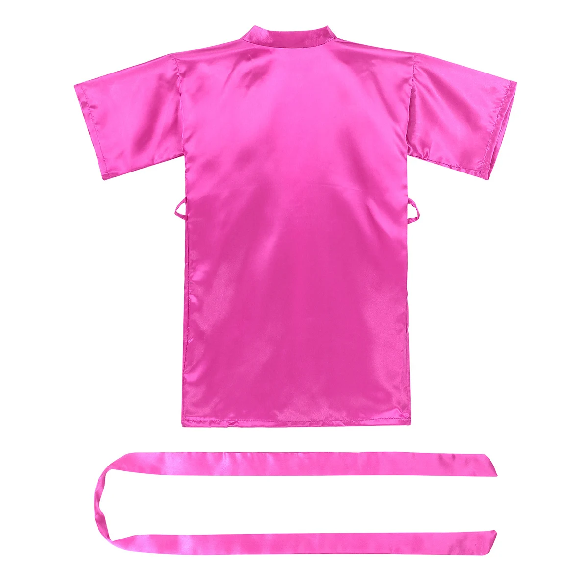 Spring Kids Bathrobe Solid Color Japanese Kimono Fashion Spa Birthday Satin Bathrobe for Boys Girls Robe Nightgown Sleepwear