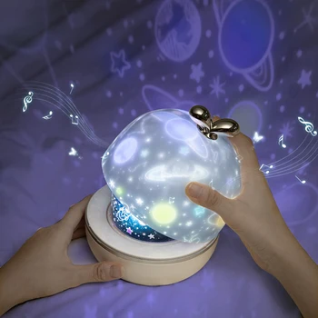 

Starry Sky Projector Night Light Chargeable Universe Planet Starry Sky Rotate LED Lamp Colorful Flashing Star Kids Baby Gift