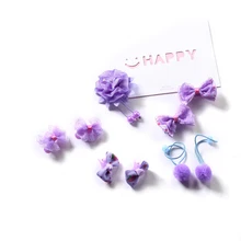 Детские аксессуары для волос, заколки в виде кошки в форме сердца, набор веревок для волос в коробке, детская заколка в виде бантика, подарки, головные уборы для девочек