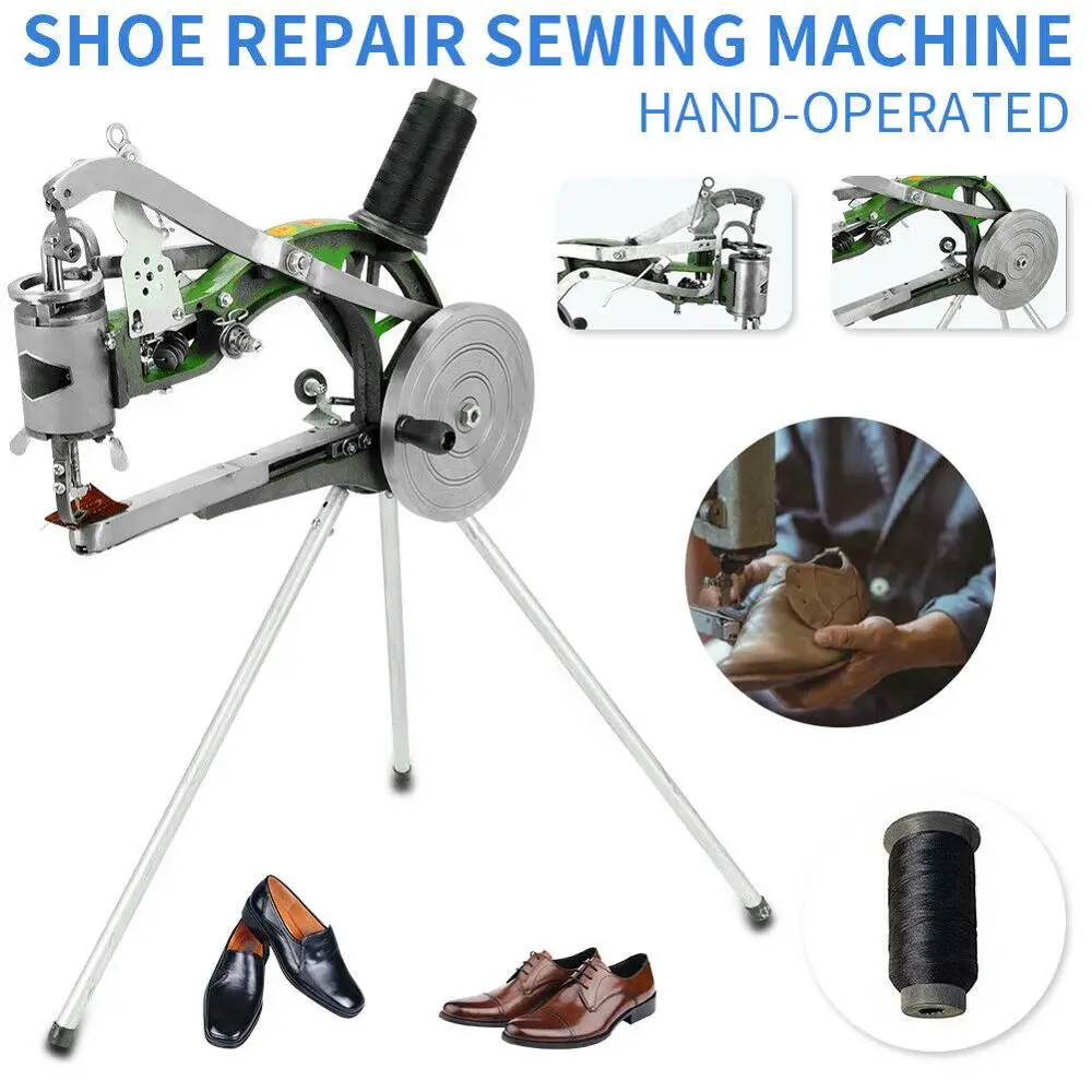 

Manual Shoe Repair Machine Dual Cotton Nylon Line Leather Cobbler Repair Shoe Making Sewing Machine