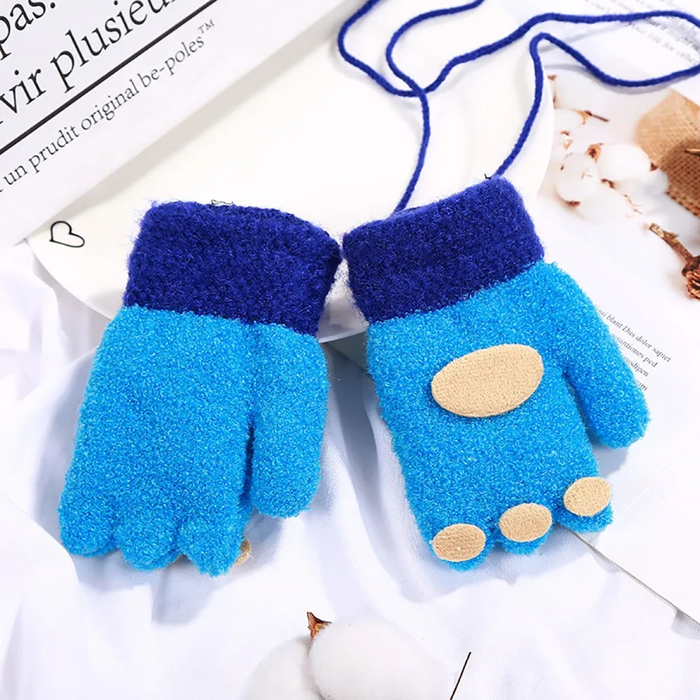 Дети guantes дети зима мультфильм отпечатков пальцев лоскутное согреться рукавицы перчатки рукавицы детские