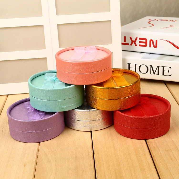 

Round Cardboard Box Bow Jewellery Box Bracelets Bracelet Set er ding he Multi-Purpose Six-Color Selectable