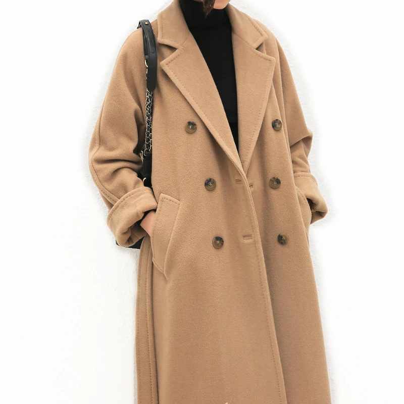 

Real wool fur coat women winter 2019 new fashion long size coat