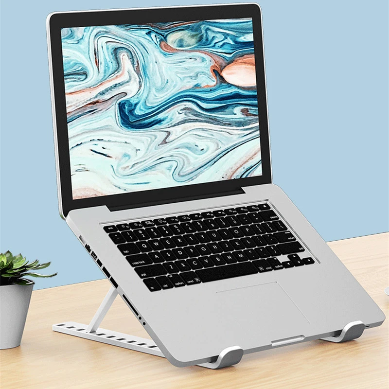Soporte plegable de aleación de aluminio para ordenador portátil MacBook Pro, soporte para tableta