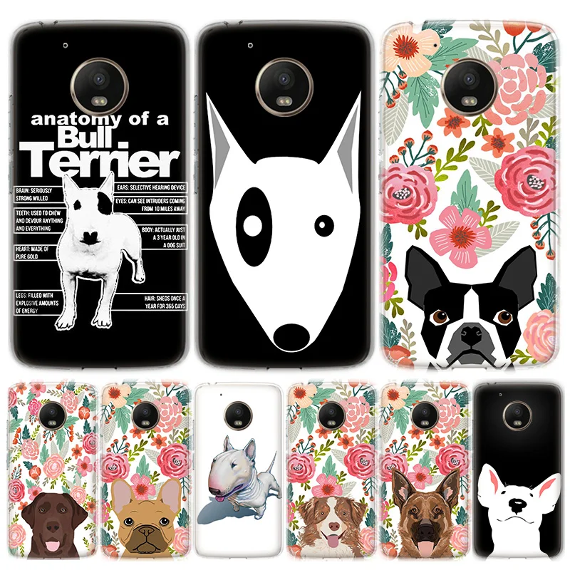 Чехол для телефона Bull Terrier Dog Puppies Motorola MOTO G8 G7 G6 G5 G5S G4 E6 E5 E4 Plus Play Power One Action Мягкий