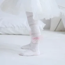 Тонкие хлопковые сетчатые колготки для детей 19 лет на весну и лето, колготки для танцев, детские носки, детские леггинсы, носки